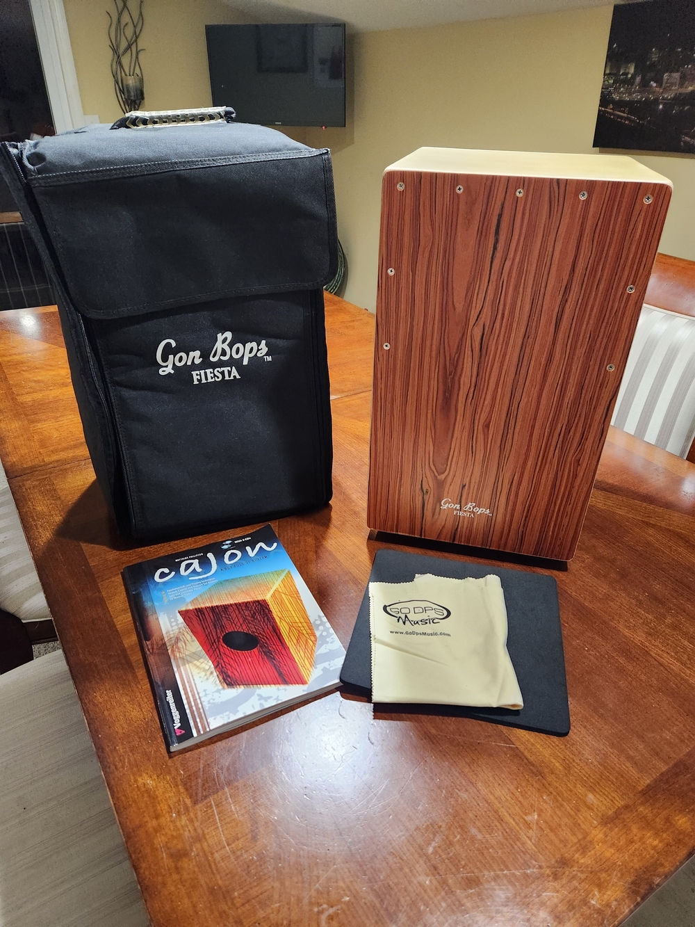Gon Bops Fiesta Wood Cajon with Case